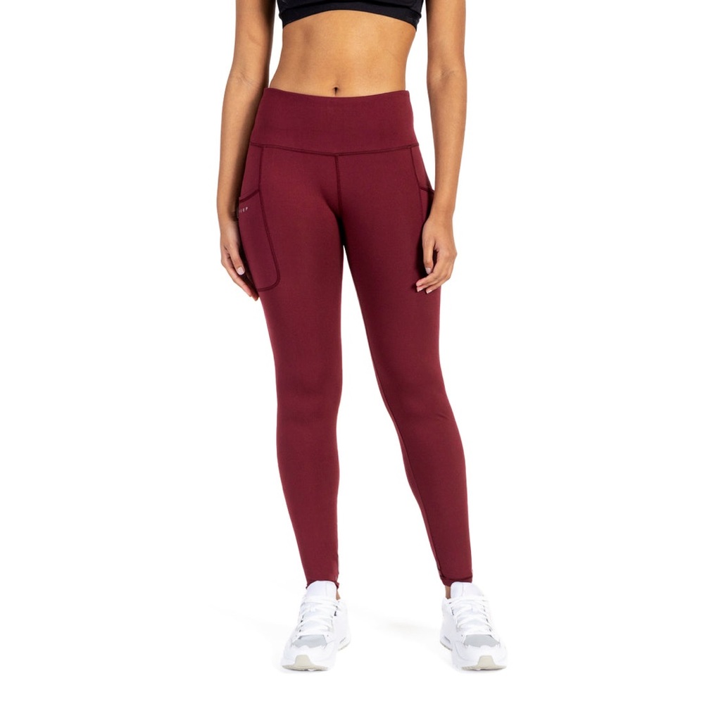 NWT $70 TROOP Women's Sustain Leggings Burgundy